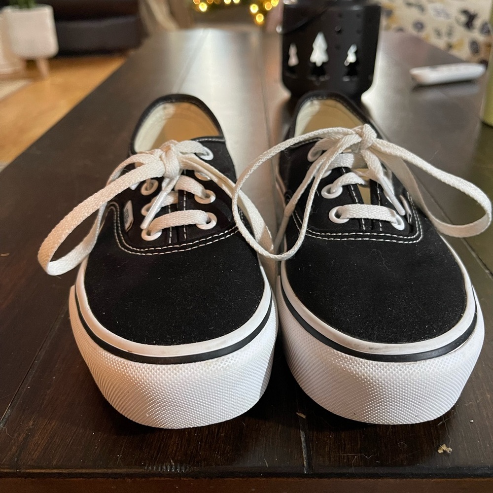 Black Authentic Platform Vans 2.0